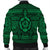 Hawaiian Turtle Polynesian Tribal Bomber Jacket Green AH - Polynesian Pride