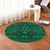 Hawaiian Turtle Polynesian Tribal Round Carpet Green AH - Polynesian Pride