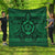 Hawaiian Turtle Polynesian Tribal Premium Quilts Green AH Black - Polynesian Pride