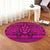 Hawaiian Turtle Polynesian Tribal Round Carpet Pink AH - Polynesian Pride