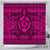 Hawaiian Turtle Polynesian Tribal Shower Curtain Pink AH 177 x 172 (cm) Black - Polynesian Pride