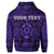 Custom Hawaiian Turtle Polyensian Tribal Hoodie Purple - Polynesian Pride