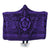 Hawaiian Turtle Polynesian Tribal Hooded Blanket Purple AH Hooded Blanket White - Polynesian Pride