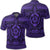 Hawaiian Turtle Polynesian Tribal Polo Shirt Purple Unisex Black - Polynesian Pride