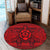 Hawaiian Turtle Polynesian Tribal Round Carpet Red AH - Polynesian Pride