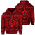 Hawaiian Turtle Polyensian Tribal Hoodie Red Unisex Art - Polynesian Pride