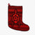 Hawaiian Turtle Polynesian Tribal Christmas Stocking Red AH Christmas Stocking 26 X 42 cm Black - Polynesian Pride