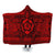 Hawaiian Turtle Polynesian Tribal Hooded Blanket Red AH Hooded Blanket White - Polynesian Pride