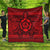 Hawaiian Turtle Polynesian Tribal Premium Quilts Red AH Black - Polynesian Pride