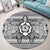 Hawaiian Turtle Polynesian Tribal Round Carpet White AH - Polynesian Pride