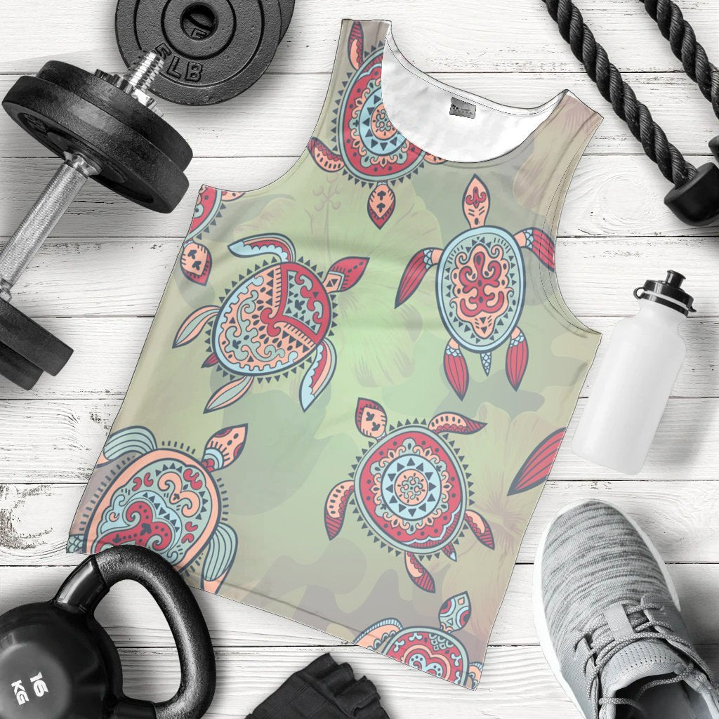 Hawaiian Turtle Polynesian Tank Top - AH - Polynesian Pride