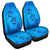 Hawaiian Turtle Swim In The OCean With Hibiscus Polynesian Car Seat Covers - AH Universal Fit Black - Polynesian Pride