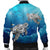 Hawaiian Turtle Swim With Fish In The Ocean Polynesian Bomber Jacket - AH - Polynesian Pride