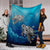 Hawaiian Turtle Swim With Fish In The Ocean Polynesian Premium Blankets - AH - Polynesian Pride