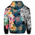 Hawaiian Turtle Swimming Wave Plumeria Hibiscus Polynesian Hoodie Garden Style - Polynesian Pride