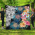 Hawaiian Turtle Swimming Wave Plumeria Hibiscus Polynesian Premium Quilts - Garden Style - AH Black - Polynesian Pride