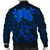 Hawaiian Turtles Hibiscus Plumeria Polynesian Bomber Jacket - Blue - AH - Polynesian Pride