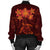 Hawaiian Turtles Hibiscus Plumeria Polynesian Bomber Jacket - Red - AH - Polynesian Pride