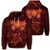 Hawaiian Turtles Hibiscus Plumeria Polynesian Hoodie Red Unisex Art - Polynesian Pride