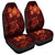 Hawaiian Turtles Hibiscus Plumeria Polynesian Car Seat Covers - Red - AH Universal Fit Black - Polynesian Pride