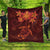 Hawaiian Turtles Hibiscus Plumeria Polynesian Premium Quilts - Red - AH Black - Polynesian Pride