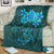 Hawaiian Turtles Hibiscus Plumeria Polynesian Premium Blankets - Turquoise - AH - Polynesian Pride