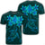 Hawaiian Turtles Hibiscus Plumeria Polynesian T Shirt Turquoise AH Unisex Black - Polynesian Pride