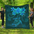 Hawaiian Turtles Hibiscus Plumeria Polynesian Premium Quilts - Turquoise - AH Black - Polynesian Pride