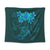 Hawaiian Turtles Hibiscus Plumeria Polynesian Tapestry - Turquoise - AH Wall Tapestry Black - Polynesian Pride