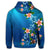 Hawaiian Tuttle and Plumeria Flower In The Sea Polynesian Hoodie - Polynesian Pride