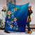 Hawaiian Tuttle And Plumeria Flower In The Sea Polynesian Premium Blankets - AH - Polynesian Pride