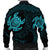 Hawaiian Two Turtle Polynesian Bomber Jacket Blue AH - Polynesian Pride