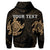 Custom Hawaiian Two Turtle Polynesian Hoodie Gold - Polynesian Pride