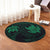 Hawaiian Two Turtle Polynesian Round Carpet Green AH - Polynesian Pride