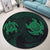 Hawaiian Two Turtle Polynesian Round Carpet Green AH - Polynesian Pride