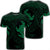 Hawaiian Two Turtle Polynesian T Shirt Green AH Unisex Black - Polynesian Pride