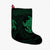 Hawaiian Two Turtle Polynesian Christmas Stocking Green AH Christmas Stocking 26 X 42 cm Black - Polynesian Pride