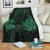 Hawaiian Two Turtle Polynesian Premium Blankets Green AH White - Polynesian Pride