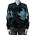 Hawaiian Two Turtle Polynesian Bomber Jacket Pastel Blue AH - Polynesian Pride