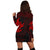 Hawaiian Two Turtle Polynesian Hoodie Dress Red AH - Polynesian Pride