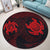 Hawaiian Two Turtle Polynesian Round Carpet Red AH - Polynesian Pride