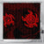 Hawaiian Two Turtle Polynesian Shower Curtain Red AH 177 x 172 (cm) Black - Polynesian Pride