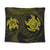 Hawaiian Two Turtle Polynesian Tapestry Yellow AH Wall Tapestry Black - Polynesian Pride