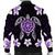 Hawaiian Violet Turtle Plumeria Bomber Jacket AH - Polynesian Pride