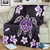 Hawaiian Violet Turtle Plumeria Premium Blankets AH - Polynesian Pride