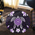 Hawaiian Violet Turtle Plumeria Round Carpet AH - Polynesian Pride