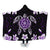 Hawaiian Violet Turtle Plumeria Hooded Blanket AH Hooded Blanket White - Polynesian Pride