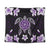 Hawaiian Violet Turtle Plumeria Tapestry AH Wall Tapestry Black - Polynesian Pride