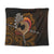 Hawaiian Warrior Helmet Kanaka Polynesian Tapestry - AH Wall Tapestry Black - Polynesian Pride