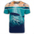 Hawaiian Whale And Turtle In Sunset Polynesian T Shirt AH - Polynesian Pride